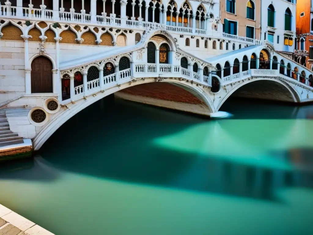 Detalles ancestrales del Puente Rialto en Venecia Los antiguos grabados de piedra del Puente Rialto en Venecia revelan su secreto de resistencia al paso del tiempo