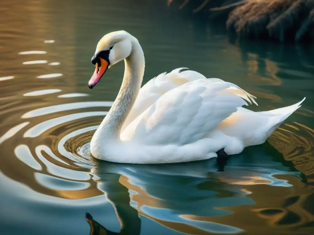Un cisne majestuoso lucha en aguas contaminadas del río Rin, sus plumas manchadas de petróleo