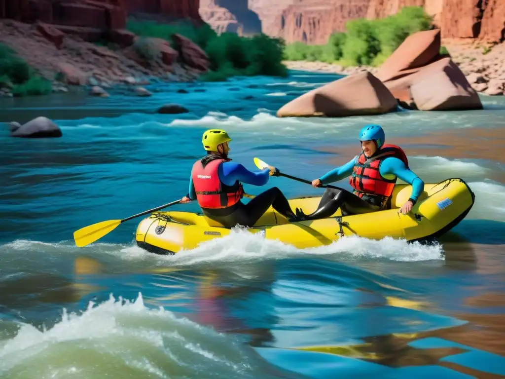 Experimenta la emoción de los deportes acuáticos con expertos en trajes de neopreno resistentes en el río Colorado