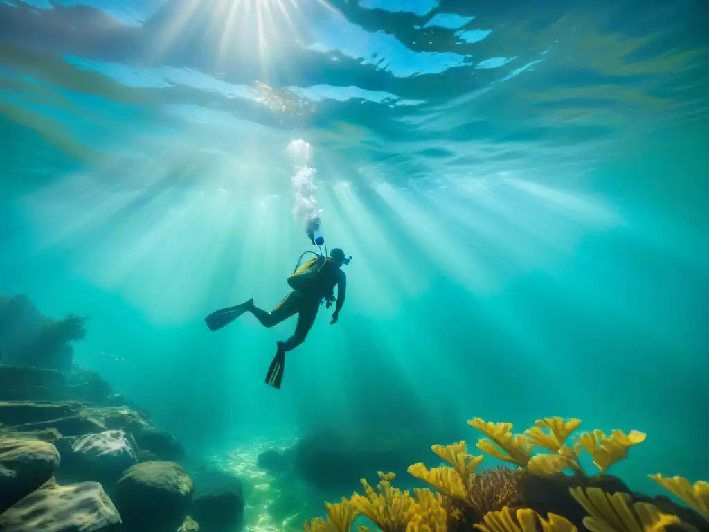 Exploración submarina en el sagrado Ganges: una conexión mística Exploración de divers en el Ganges: deportes acuáticos en ríos emblemáticos