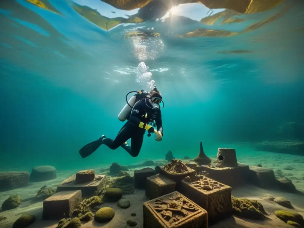 Exploración submarina en el Támesis: reliquias ocultas Explorador sumergido del Támesis desvela secretos sumergidos del río: antigua cerámica, monedas y estructuras ocultas