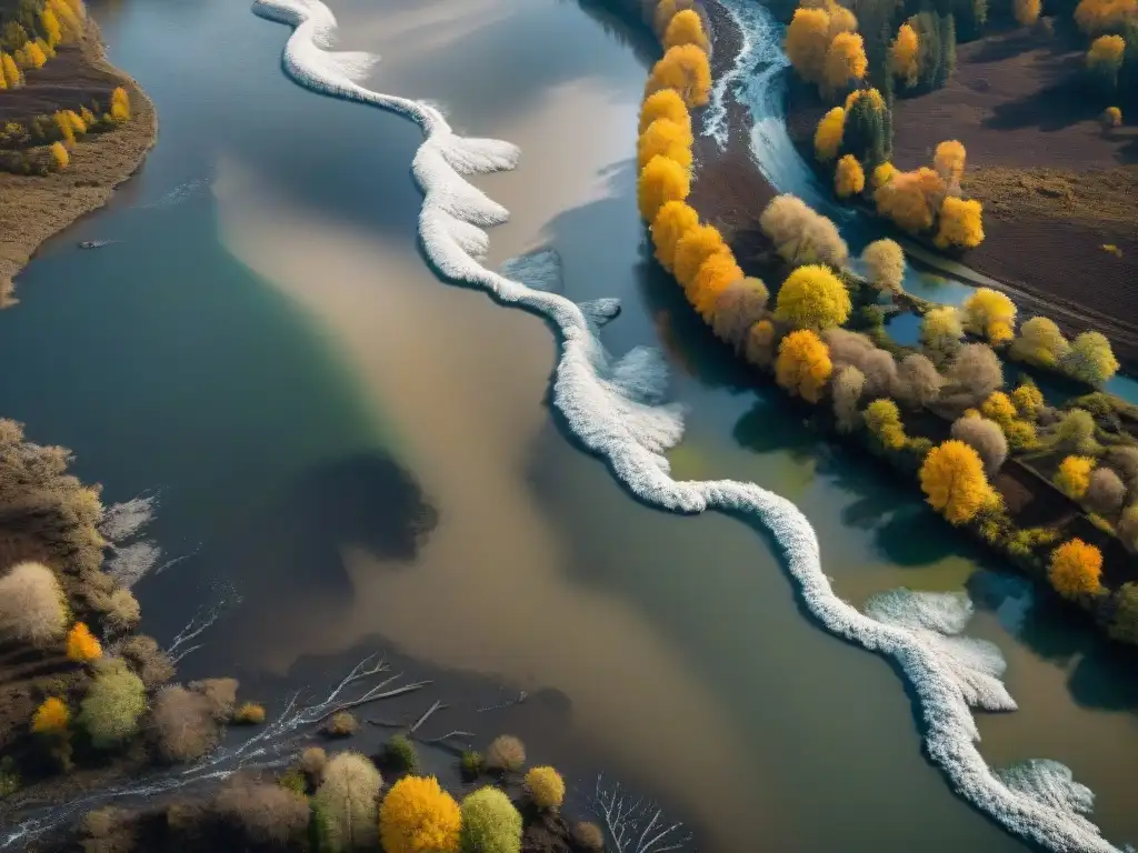 Dramático impacto del deshielo en ríos: de claro a turbio El impacto del deshielo en los ríos: agua turbia y contaminada, reflejo de la devastación en la vida acuática