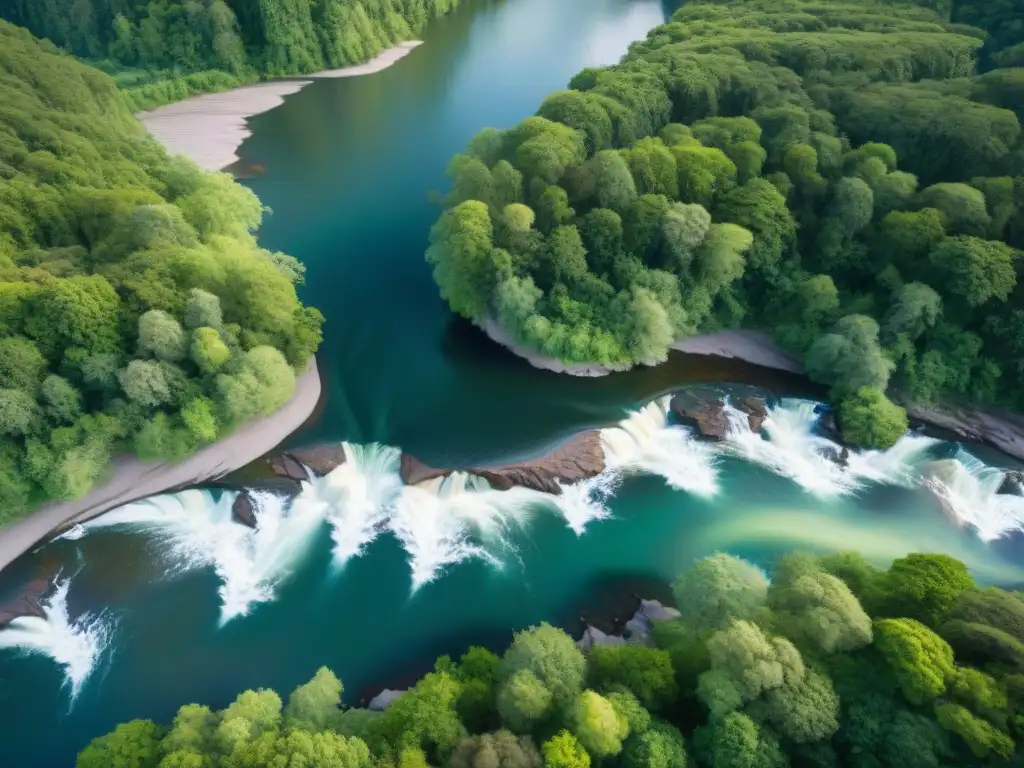 Río salvaje: caos y calma en la naturaleza Impresionante representación de ríos: caos y calma en la naturaleza