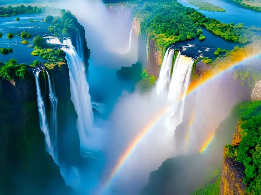 Victoria Falls: Impresionante cascada en Zambia y Zimbabue Un impresionante timelapse de los ríos emblemáticos del mundo en las majestuosas Cataratas Victoria