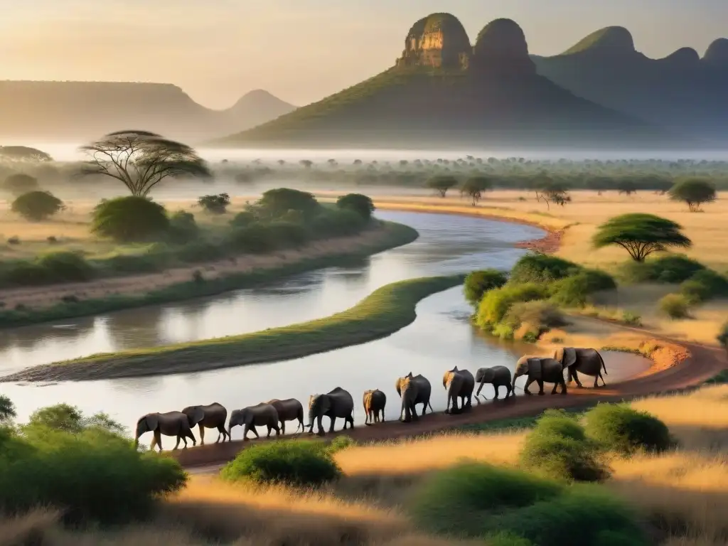 Ritual en el Río Limpopo: Cultura y Naturaleza en Armonía El río Limpopo en la cultura local africana: un escenario vibrante de la vida salvaje y rituales en sus orillas