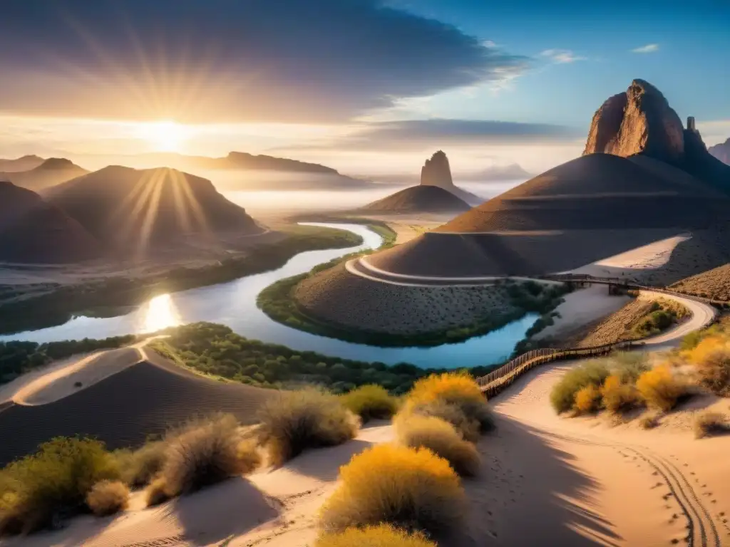El sol se pone sobre el Río Grande en el desierto, revelando el impacto socioeconómico de los ríos fronterizos