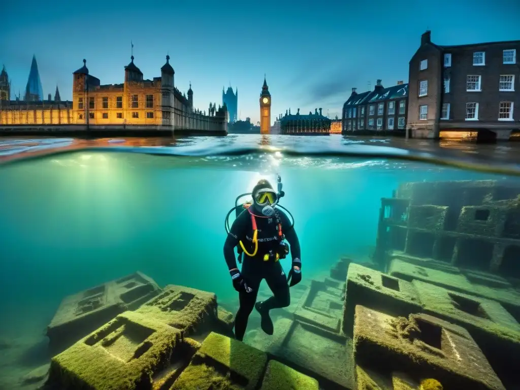 Exploración submarina en el río Támesis: belleza y misterio Exploración submarina en el Támesis revela secretos sumergidos del río