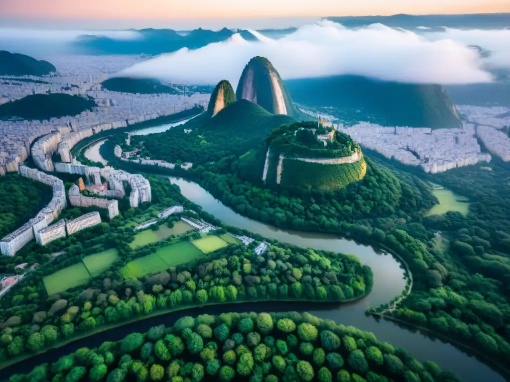 Río Sena: belleza natural y urbe vibrante en París Vista aérea del impacto del cambio climático en el majestuoso río Sena, París al fondo